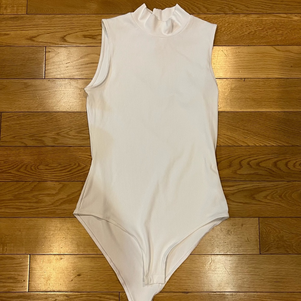 H&M white turtle neck bodysuit